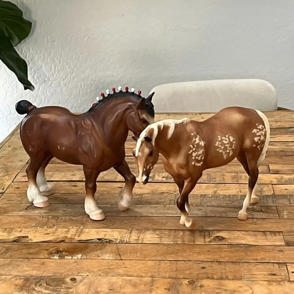 Breyer Clydesdale Stallion Red & White Bobs & Full Speed Appalossa Vintage U.S.A
